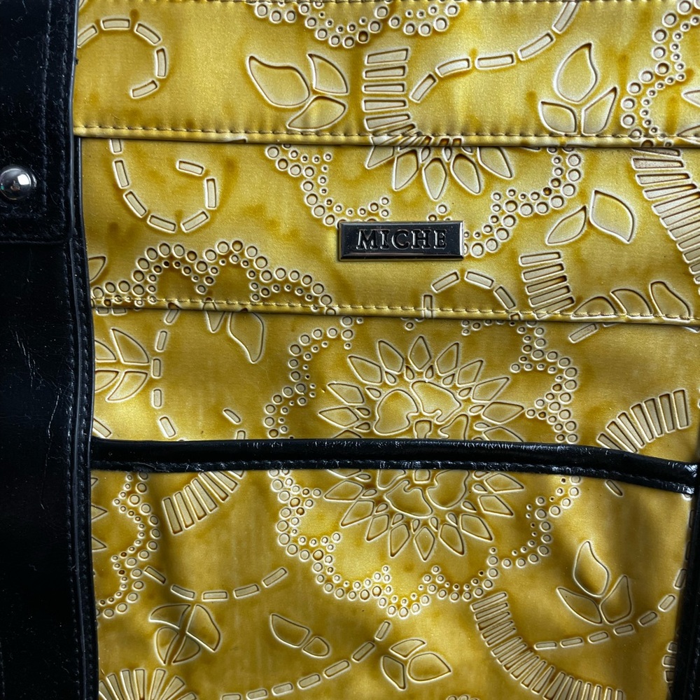 Miche Large Tote with yellow Nicole Yellow and Black Embossed shell - Picture 7 of 7